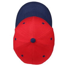Load image into Gallery viewer, 12-Pack Baseball Dad Cap Velcro Strap Adjustable Size - Red/Navy