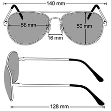 Load image into Gallery viewer, Aviator Sunglasses Classic - Non-Polarized - Gold Frame - Orange/Yellow Mirror