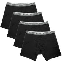Load image into Gallery viewer, Falari Men's 4-Pack Black Bamboo Rayon Ultra Soft Lightweight Breathable Boxer Briefs Underwear