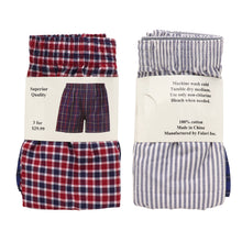 Load image into Gallery viewer, Falari 4-Pack Men's Boxer Underwear 100% Cotton Premium Quality 368-01