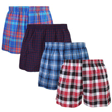 Load image into Gallery viewer, Falari 4-Pack Men's Boxer Underwear 100% Cotton Premium Quality 368-07