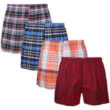 Load image into Gallery viewer, Falari 4-Pack Men's Boxer Underwear 100% Cotton Premium Quality 368-09