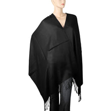 Load image into Gallery viewer, Women's Soft Solid Color Pashmina Shawl Wrap Scarf - Black