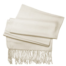 Load image into Gallery viewer, Women's Soft Solid Color Pashmina Shawl Wrap Scarf - Off White