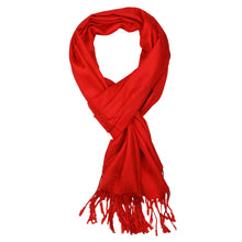 Load image into Gallery viewer, Women's Soft Solid Color Pashmina Shawl Wrap Scarf - Red