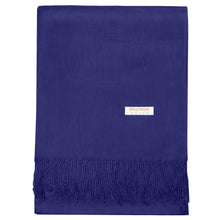 Load image into Gallery viewer, Women's Soft Solid Color Pashmina Shawl Wrap Scarf - Navy
