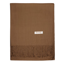 Load image into Gallery viewer, Women's Soft Solid Color Pashmina Shawl Wrap Scarf - Light Brown