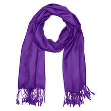 Load image into Gallery viewer, Women's Soft Solid Color Pashmina Shawl Wrap Scarf - Violet Purple