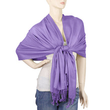 Load image into Gallery viewer, Women's Soft Solid Color Pashmina Shawl Wrap Scarf - Lavender