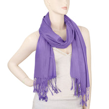 Load image into Gallery viewer, Women's Soft Solid Color Pashmina Shawl Wrap Scarf - Lavender