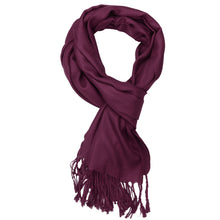 Load image into Gallery viewer, Women's Soft Solid Color Pashmina Shawl Wrap Scarf - Wine
