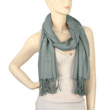 Load image into Gallery viewer, Women's Soft Solid Color Pashmina Shawl Wrap Scarf - Grey