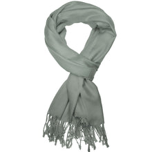 Load image into Gallery viewer, Women's Soft Solid Color Pashmina Shawl Wrap Scarf - Grey