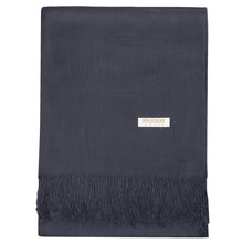 Load image into Gallery viewer, Women's Soft Solid Color Pashmina Shawl Wrap Scarf - Charcoal Grey