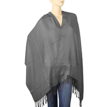 Load image into Gallery viewer, Women's Soft Solid Color Pashmina Shawl Wrap Scarf - Dark Grey