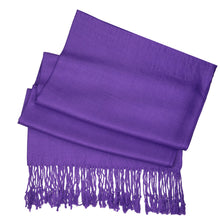Load image into Gallery viewer, Women's Soft Solid Color Pashmina Shawl Wrap Scarf - Eggplant Purple