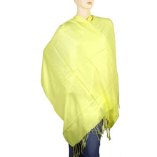 Load image into Gallery viewer, Women's Soft Solid Color Pashmina Shawl Wrap Scarf - Yellow