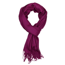 Load image into Gallery viewer, Women's Soft Solid Color Pashmina Shawl Wrap Scarf - Plum