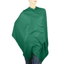 Load image into Gallery viewer, Women's Soft Solid Color Pashmina Shawl Wrap Scarf - Irish Green