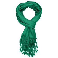 Load image into Gallery viewer, Women's Soft Solid Color Pashmina Shawl Wrap Scarf - Irish Green