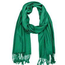Load image into Gallery viewer, Women's Soft Solid Color Pashmina Shawl Wrap Scarf - Irish Green