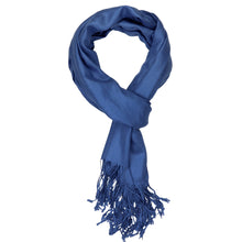 Load image into Gallery viewer, Women's Soft Solid Color Pashmina Shawl Wrap Scarf - Light Navy