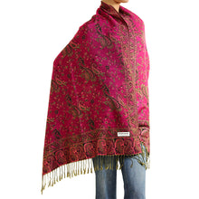 Load image into Gallery viewer, Women's Paisley Pashmina Scarf - Fuchsia