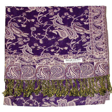 Load image into Gallery viewer, Women's Paisley Pashmina Scarf - Purple