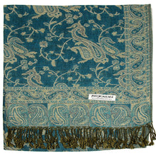 Load image into Gallery viewer, Women's Paisley Pashmina Scarf - Teal