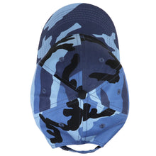 Load image into Gallery viewer, Classic Baseball Cap Soft Cotton Adjustable Size - Blue Camouflage