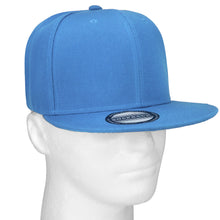Load image into Gallery viewer, Hip Hop Style Snapback Hat Flat Bill Adjustable Size - Sky Blue