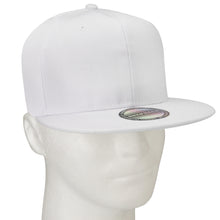 Load image into Gallery viewer, Hip Hop Style Snapback Hat Flat Bill Adjustable Size - White