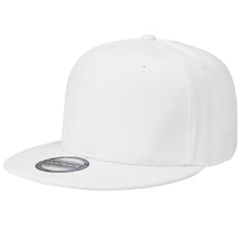 Load image into Gallery viewer, Hip Hop Style Snapback Hat Flat Bill Adjustable Size - White