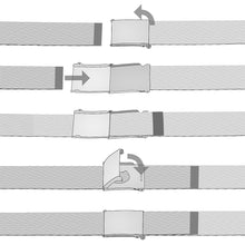 Load image into Gallery viewer, Canvas Web Belt Fully Adjustable Cut to Fit Golf Belt Flip Top Black Buckle