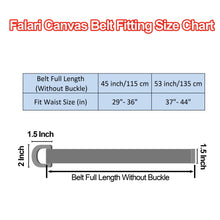 Load image into Gallery viewer, Canvas Web Belt Metal Double D Ring Buckle for Men Women 1 1/2" Wide