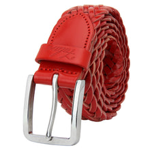 Load image into Gallery viewer, Men's Leather Braided Belt Stainless Steel Buckle 35mm 9007
